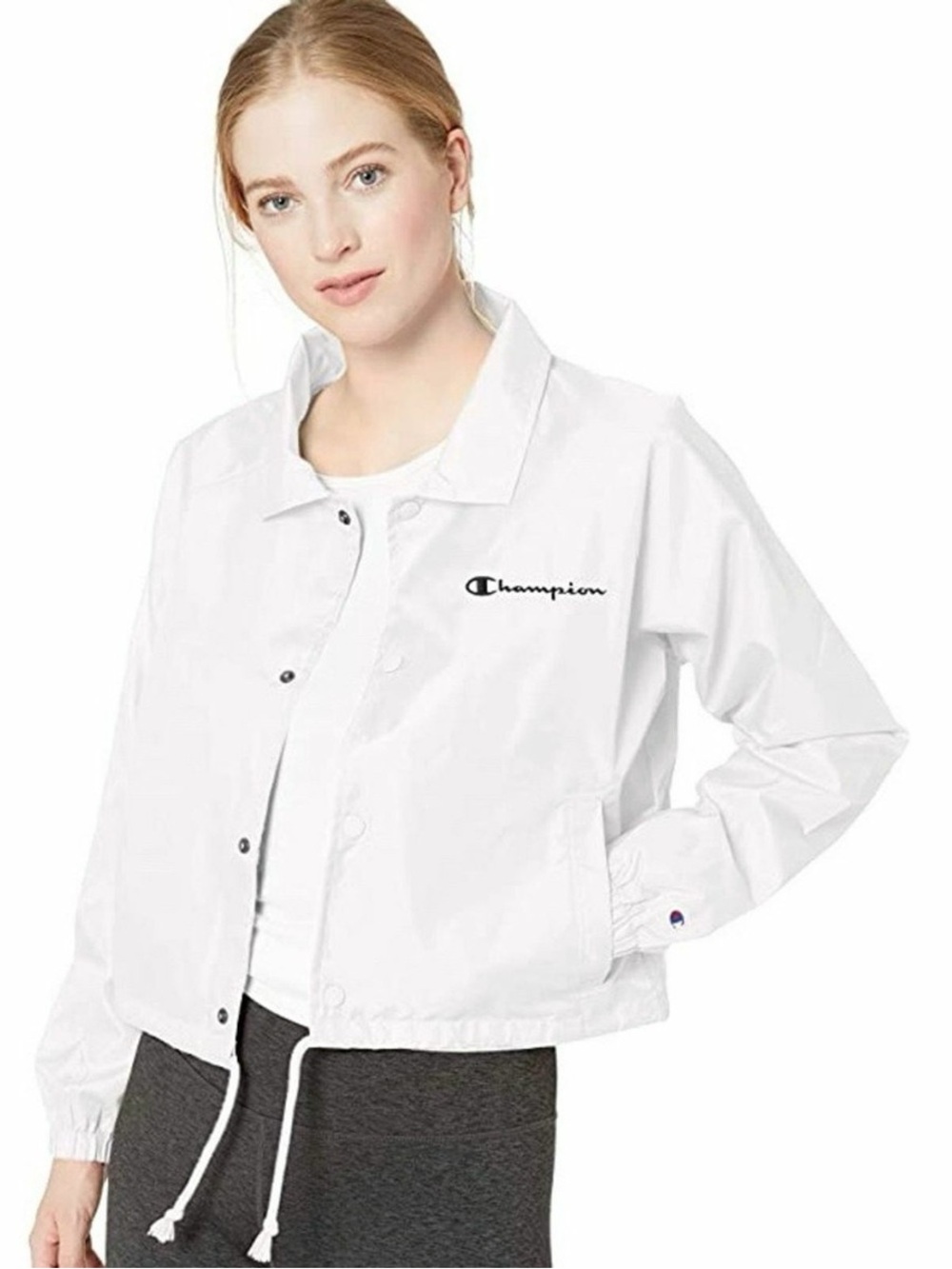 Champion White Lightweight Bomber Jacket